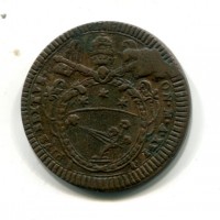 Roma, Pio VI (1775- 1799): 2 baiocchi 1790-XVI (Muntoni#207), difetti del tondello

