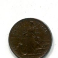 Vittorio Emanuele III (1900-1943): 1 cent. 1911 "Italia su Prora" (Gigante#315)