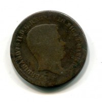 Napoli, Ferdinando II (1830-1859): 5 tornesi 1832 (Gigante#212a)

