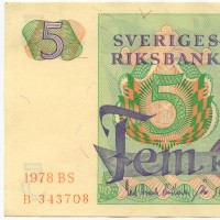 Svezia: 5 Kronor 1978 (Pick#51a)