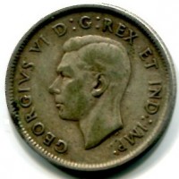 Canada, Giorgio VI (1936-1952): 25 cent. 1942 "Alce" (KM#44)
