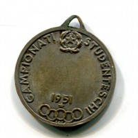 Repubblica Italiana, "Campionati Studenteschi 1951", diametro 28mm