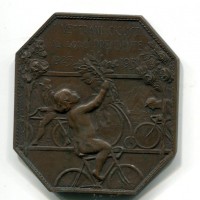Milano, "Placchetta dei Veterani Ciclisti al loro Presidente 1923-1931", gr.66,29, diametro 55x58mm