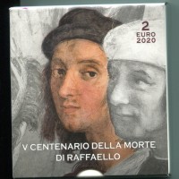 Vaticano 2020: 2 euro commemorativi "V Centenario della morte di Raffaello"