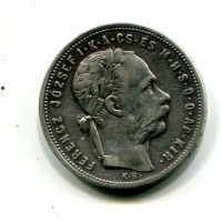 Ungheria, Francesco Giuseppe (1848-1916): 1 fiorino 1881 (KM#465)
