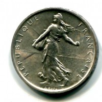 Francia, Quinta Repubblica (dal 1959): 5 franchi 1960 (Le Franc#340/4), conservazione eccezionale