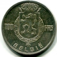Belgio, Leopoldo III (1934-1950): 100 franchi 1950 (KM#138.1)
