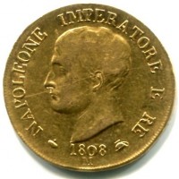 Milano, Napoleone I (1804-1814): 40 lire 1808 (Gigante#72b)