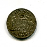 Australia, Giorgio VI (1936-1952): 1 fiorino 1947 (KM#40a)
