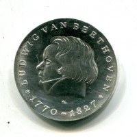 Germania, Rep. Democratica (1949-1990): 10 marchi 1970 "Beethoven" (KM#27.1)
