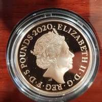 Gran Bretagna, Elisabetta II (1952-2022): 5 sterline 2020 "The Tower of London collection - The Royal Mint", nel cofanetto originale. emissione di soli 125 pezzi