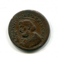 Roma, Pio VI (1775- 1799): sanpietrino da 2 1/2 baiocchi 1797 (Muntoni#99a)