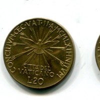 Vaticano, Giovanni XXIII (1958-1963): 20 lire 1962-IV "Concilio Ecumenico"
