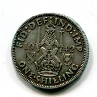 Gran Bretagna, Giorgio VI (1936-1952): 1 scellino 1942 "Scottish" (KM#4083)