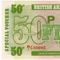 Gran Bretagna British Armed Forces:"50 New Pence1972 "Special vouchers sesta serie II° emissione (Pick#m49)