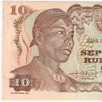 Indonesia: 10 Rupie 1968 (Pick#105a)