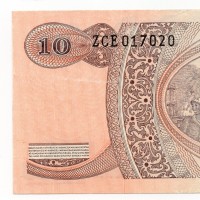 Indonesia: 10 Rupie 1968 (Pick#105a)