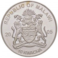 Malawi: 10 kwacha 2005 "Endangered Wildlife"