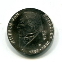 Germania, Rep. Democratica (1949-1990): 20 marchi 1967 "W.Von Humboldt" (KM#21), nella sua confezione