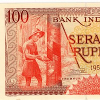Indonesia: 100 Rupie 1958 (Pick#59)