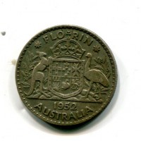 Australia, Giorgio VI (1936-1952): 1 fiorino 1952 (KM#48), colpetto
