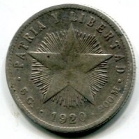 Cuba: 20 centavos 1920 (KM#13.2)
