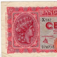 Luogotenenza: 100 Lire 10/12/1944 10/12/1944 "Italia Turrita" (Gigante#bi25a)