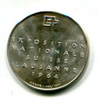 Svizzera, Losanna: medaglia 1964 "Exposition Nationale", in confezione originale, diametro 33mm, gr.15,05