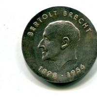 Germania, Rep. Democratica (1949-1990): 10 marchi 1973 "B. Brecht" (KM#42)
