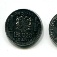 Albania, Vittorio Emanuele III (1939-1943): 0,20 lek 1941 (Gigante#14)