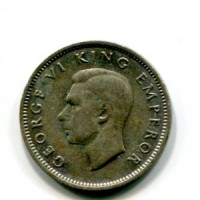Nuova Zelanda, Giorgio VI (1936-1952): 6 pence 1946 (KM#8)
