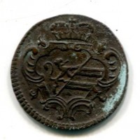 Gorizia, Maria Teresa (1740-1780): 1 soldo 1769-G (MIR#150z), incrostazioni
