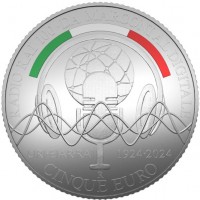 Italia 2024: 5 euro "Marconi, 150° anniversario della nascita"