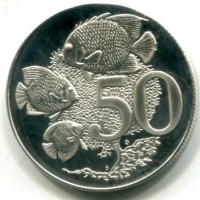 Isole Cayman: 50 cent. 1974 (KM#5)
