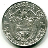 Panama: 1/2 balboa 1930 (KM#12.1)
