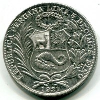 Perù, Repubblica (dal 1822): 1 sol 1931 (KM#218.2)
