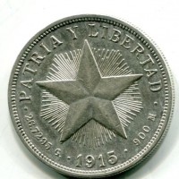 Cuba: 1 peso 1915 (KM#15.2)
