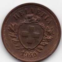 Svizzera, Confederazione: 1 rappen 1940
