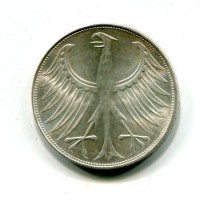 Germania, Rep. Federale (dal 1949): 5 marchi 1971-G (KM#112.1)