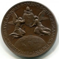 Pio XII (1939-1958): medaglia straordinaria 1956 (Cusumano/Modesti#242), opus Mistruzzi, diametro 44 mm.
