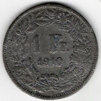 Svizzera, Confederazione: falso d' epoca, 1 franco 1910
