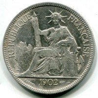 Indocina Francese: piastra di commercio 1902 (KM#5A.1)
