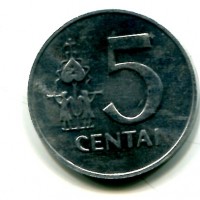 Lituania: 5 centai 1991 (KM#87)
