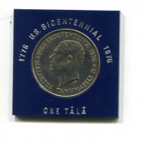 Samoa: 1 tala 1976 "Bicentenario USA" (KM#202)