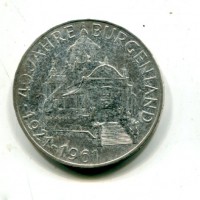 Austria, Repubblica: 25 scellini 1961 "40° Anniversario Burgerland" (KM#2891)
