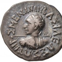 Baktria, Menander I (165-130 a.C.): dracma zecca di Gandahara? (Mitchiner#220;Bopearachchi#3C; HGC#184), grammi 2.18