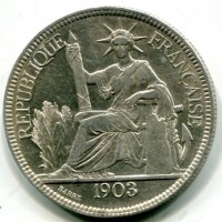 Indocina Francese: piastra di commercio 1903 (KM#5A.1)
