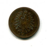 Germania, Guglielmo II (1888-1918): 1 pfennig 1887-F (KM#-)