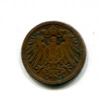 Germania, Guglielmo II (1888-1918): 1 pfennig 1892-E (KM#-)