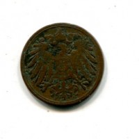 Germania, Guglielmo II (1888-1918): 1 pfennig 1899-J (KM#-)